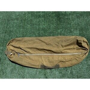 Vintage Large Travel Duffel Bag Canvas Army Military Green